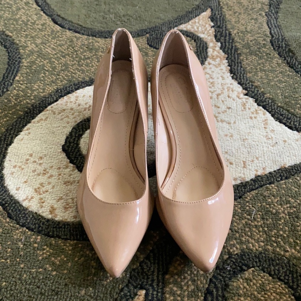 Tan colored low heels